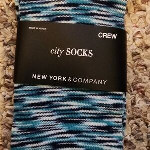 New York & Company Multicolor Crew Socks